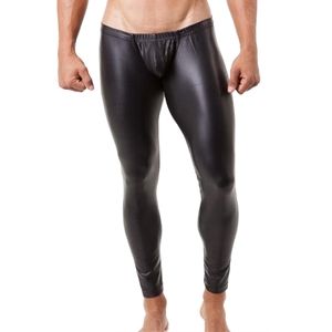 Mens Leather Tights Bulge